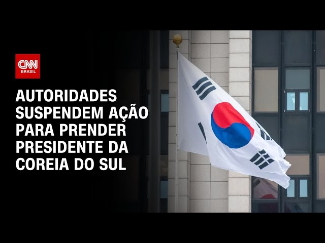 Autoridades suspendem ação para prender presidente da Coreia do Sul | CNN NOVO DIA