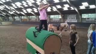 preview picture of video 'Voltige op bewegend oefen paard'