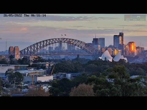 Sydney Harbour Bridge, Opera House, Centrepoint and city moving (PTZ) camera 24/7 live stream