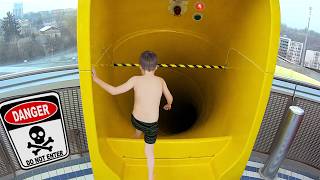 he snuck into a BANNED water slide.. MQDEFAULT Thumbnail