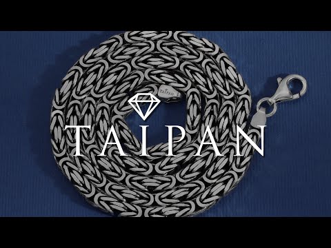 Taipan Königskette oxidiert 4mm breit 925 Sterling Silber