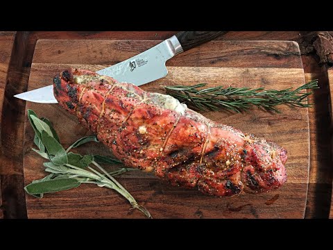 Bourbon Fig and Gorgonzola Stuffed Tenderloin