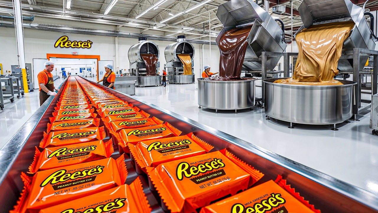 How Reese's Peanut Butter Cups Are Made In Factory