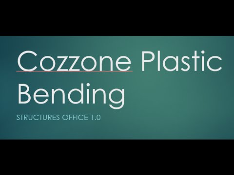 Cozzone's Method for Plastic Bending Analysis