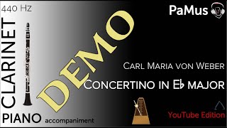 Carl Maria von Weber: Concertino for clarinet, Piano reduction, 440Hz