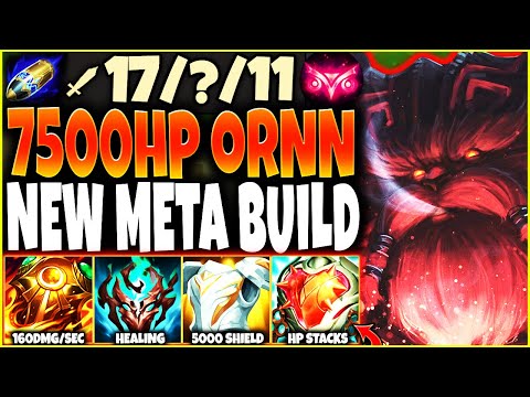 I created our New Meta ORNN 7500+HP Season 13 Build 🔥 ∞ HP and ∞ GOLD 🔥 LoL Top Ornn s13 Gameplay