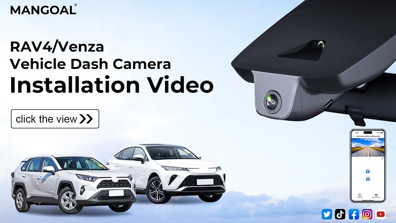 Dash Cam 039E(Model A) for Toyota RAV4 & RAV4 Hybrid 2019-2021,RAV4 Prime 2021-2024,Venza 2021-2024