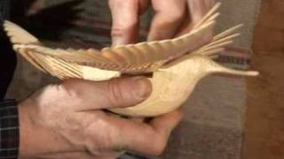 Смотреть онлайн Как сделать фигуру птицы счастья из дерева