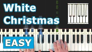 White Christmas - EASY Piano Tutorial - Sheet Music (Synthesia)