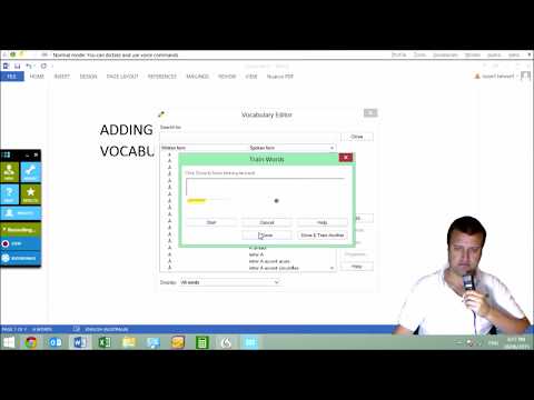 Dragon Speaking -  Adding Words to the Vocabulary