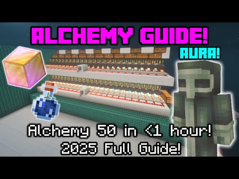 The EASIEST Way to get Alchemy 50 with Mayor Aura! | Hypixel Skyblock Guide