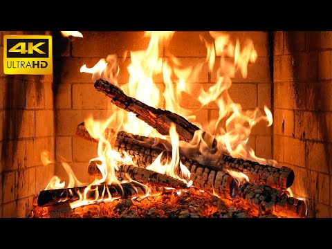 🔥 Fireplace Tranquility: Crackling Fire and Burning Logs for a Deeply Relaxing Sleep Experience 4K