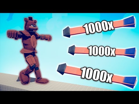 GIANT FREDDY vs 1000x OVERPOWERED UNITS - TABS | Totally Accurate Battle Simulator 2024