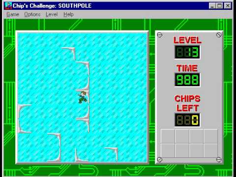 Chip's Challenge 1 level 13 solution - 982 seconds