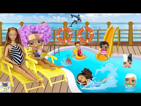 OMG Family Cruise Ship / Barbie LOL Funny Doll Story
