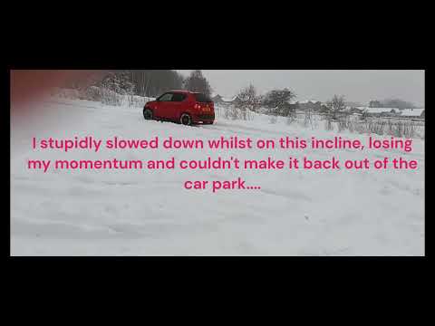 Suzuki Ignis Allgrip AWD 4x4 Snow test 1.2 Z5 Hybrid Dangerous conditions Sheffield UK. Steep valley