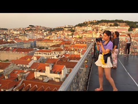 Lisboa Caminhe até ao Elevador de Santa Justa (Subida Secreta) com Vistas Deslumbrantes da Cidade - Portugal