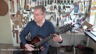Video thumbnail for Taylor 362CE V bracing  12 snarige Westerngitaar by Kees Been (Alphenaar.com)