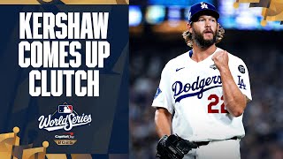 HE'S STILL GOT IT! Clayton Kershaw gets out of a BASES LOADED jam in the top of the 12th inning! 😱