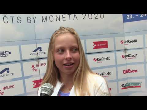 Brenda Fruhvirtová po výhře nad Barborou Palicovou v rámci soutěže Barvy pro budoucnost by Moneta