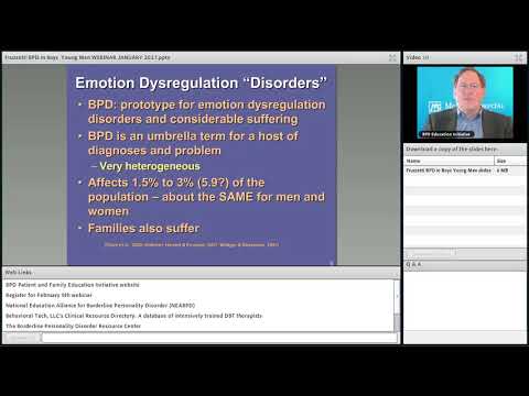 Understanding Borderline Personality Disorder in Boys and Young Men  An Underserved Population