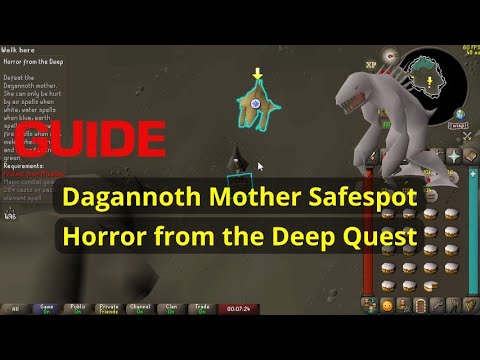OSRS Dagannoth Mother Safespot Guide - No Protection Prayers! - Horror from the Deep Quest