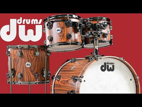 DW Collector's 4pc Shell Pack - Exotic Santos Rosewood on Maple SSC shells