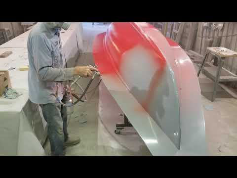 Spraying Tooling Gelcoat for New Mould