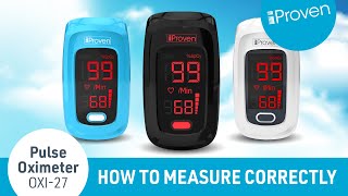 Pulse Oximeter - How to use - iProven OXI-27