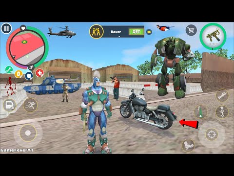 Rope Hero: Vice Town (Bullet Raja Rope Hero in Army Base) Royal Enfield Bullet - Android Gameplay HD