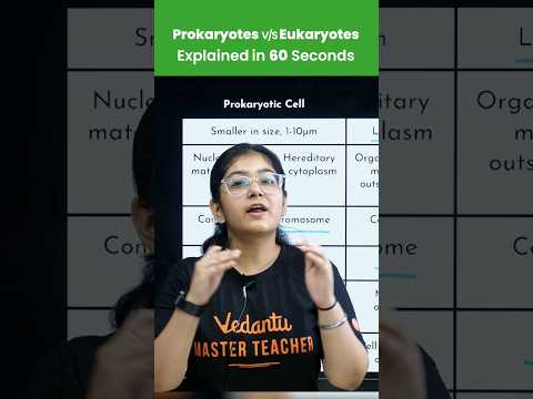 Prokaryotes Vs Eukaryotes in 60 Seconds⏱️Class 9 Fundamental Unit of Life #class9