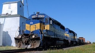 preview picture of video 'IC&E 6430 East by the Old Grain Elevator at New Lebanon, Illinois on 6-22-2012'