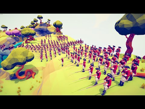 300x RED COAT ARMY SIEGE SAMURAI CASTLE - Totally Accurate Battle Simulator TABS