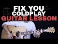 Fix You Guitar Tutorial Coldplay Guitar Lesson Tabs Chords Guitar Cover