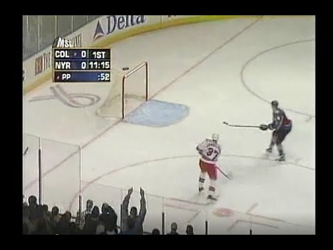 11/20/2001 Avalanche at Rangers (Roy gets bombed)