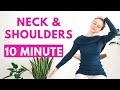 10 Min YOGA STRETCH FOR NECK SHOULDERS Yoga Without Mat Office Yoga Break