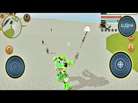 Army Helicopter Destroyed - Robot Truck Transformer US Police Robot War Games - Android GamePlay
