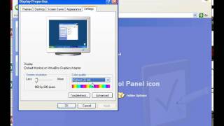 Setting Windows XP to 256 color mode