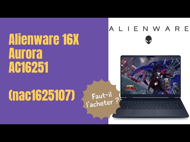 Vídeo relacionado con Alienware 16x Aurora Gaming Laptop AC16251 16" WQXGA 240Hz G-Sync Display, Intel Core Ultra 9 275HX Series 2, Nvidia Geforce RTX 5070, 32GB RAM, 1TB SSD, Windows 11 Home, RGB AlienFX QWERTY