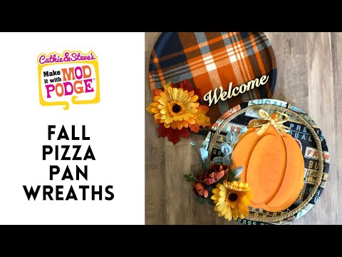 Fall Décor Pizza Pan Wreaths