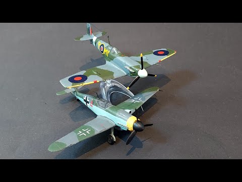 Revell kovinis rinkinys: Messerschmitt Bf 109G-10 &amp; Spitfire Mk.V 1/72 (03710) video