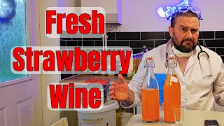 Making Homemade Strawberry Wine 😁🥂
