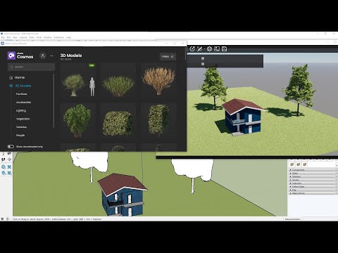 VRAY Sketchup Videocourse - 04 - Download, Import Assets, Cosmos Libraries, Trees, People, Lights