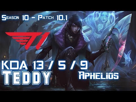 T1 Teddy APHELIOS vs MISS FORTUNE ADC - Patch 10.1 KR Ranked