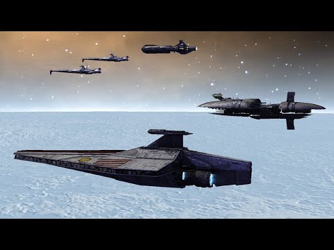 Sith Cultists vs Republic-Separatist Combined Fleet - Star Wars: Empire At War Remake NPC Battle