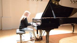 Marta Deyanova recording Rachmaninov Elegie   May 2014