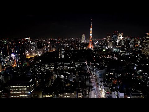 Tokyo Skyline Bliss | Relaxing Balcony View with Smooth Jazz in 4K 🌃🎶