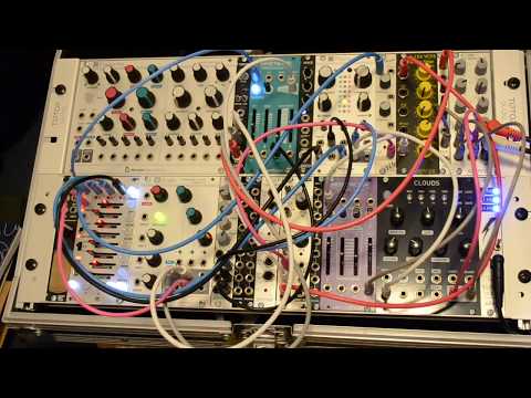 Improvised modular with Mutable Plaits, Grids and Clouds, Dreadbox Hysteria + Malekko Varigate 4+