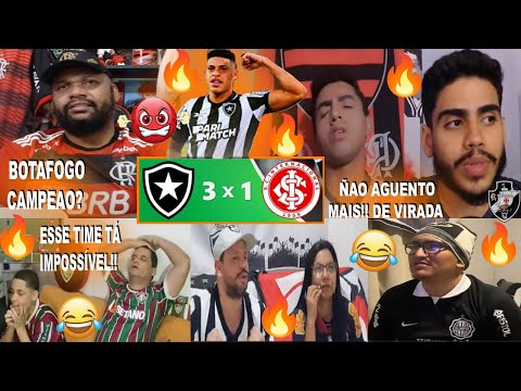 REACT DOS FLAMENGUISTAS TRICOLORES E VASCAÍNOS NA VIRADA DO BOTAFOGO 3X1 INTERNACIONAL - CAMPEAO?