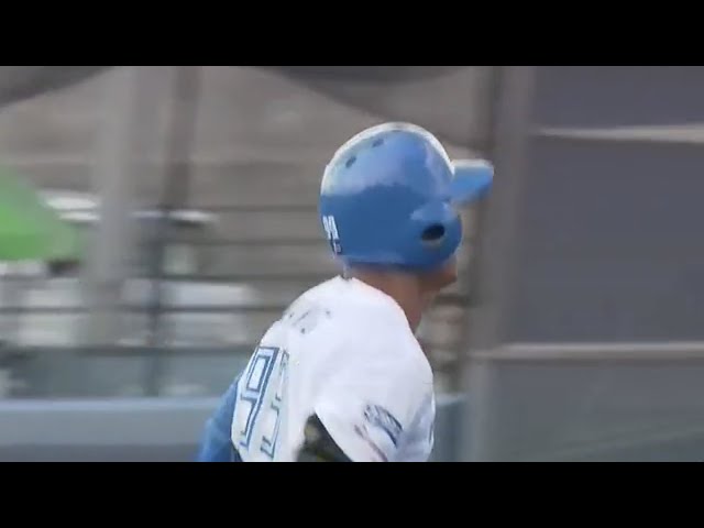 【ファーム】ネット上段直撃弾!! ファイターズ・王柏融の第7号ソロホームラン!!  2023年8月6日 北海道日本ハムファイターズ 対 埼玉西武ライオンズ